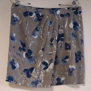 Ann Taylor Blue and Gray Bubble Mini Skirt